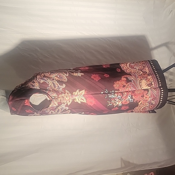 Beige by Eci Brown Multi-color Floral Stretch Dress, Size: 10 - Picture 7 of 9